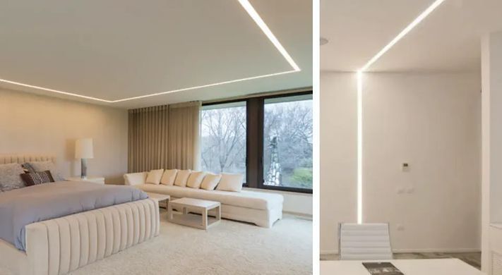 ALUMLED recessed LED profile LP6214 with diffuser, 2 meters