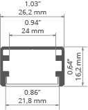 LED-профіль KLUS GLAZA-LL, 2 метри (KLUS_A02627A_2)