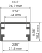 LED-профіль KLUS GLAZA-LL, 2 метри (KLUS_A02627A_2)