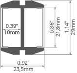 Profile KLUS GIZA-DUO-LL anodized 2 m A02162A_2