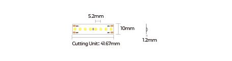 LED стрічка COLORS 192-24V-IP3 13W 1310Lm 3000K 5м (FD192-24V-10mm-WW) фото