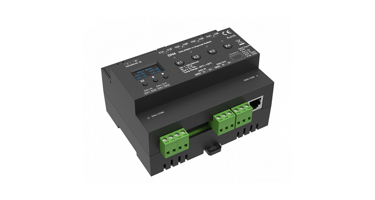 Релейный модуль DALI/DMX Switch 16А*4CH 100-240VAC (DH4)
