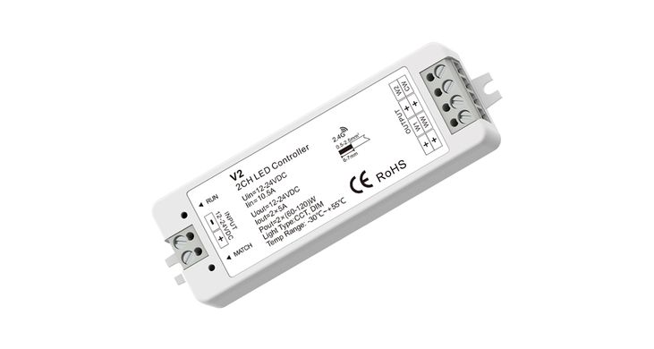 LED-контроллер DEYA 12-24VDC, 5A*2CH (V2) фото