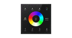 Пульт дистанційного керування DEYA 4 зони RGB+CCT (T15(Black)) фото