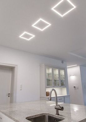 LED profile recessed for plaster, 3 meters (ЛПШ28_3)