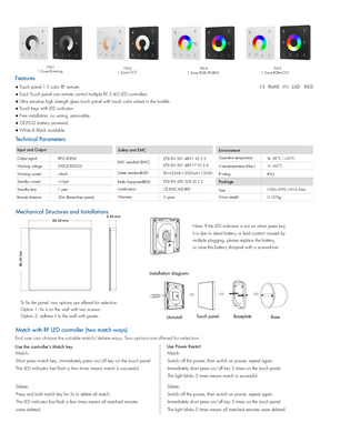 Touch Panel CCT controller DEYA for 1 zone (TW2), black photo