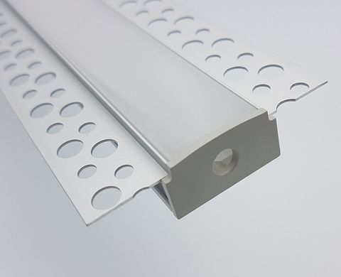 LED profile recessed for plaster, 3 meters (ЛПШ28_3)