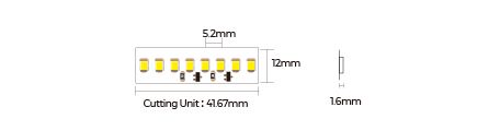 LED стрічка COLORS 192-2835-24V-IP20 25W 3552Lm 3000K 5м (DS8192-24V-12mm-WW) фото
