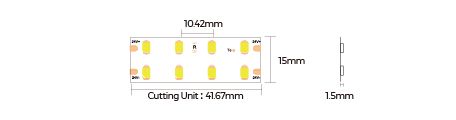 LED стрічка COLORS 192-2835-24V-IP20 18.9W 2810Lm 3000K 5м (D8192-24V-15mm-WW) фото