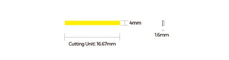 LED strip COLORS COB-24V-IP33 10W 610Lm 2700K 2,5m (DF7-24V-4mm-SW) photo