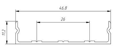 LED profile LNB50, 2 meters (LNB50_2)