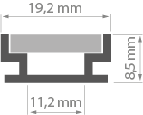 LED-профіль KLUS для підлоги HR-ALU, 3 метри (KLUS_A01889A_3)