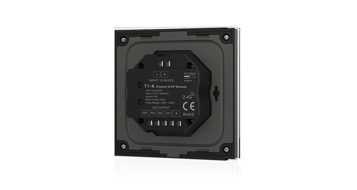 Панель LED димера DEYA з контролером на 1 зону (T1-K), чорна