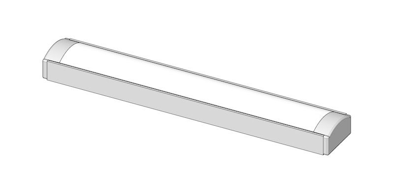 Anodized overhead LED profile, 2 meters (ЛП7_2)