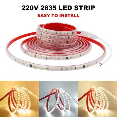 LED strip PROLUM™ 220V; 2835\120; IP67; 8 mm; Series "S", Warm White (2800-3200K) photo