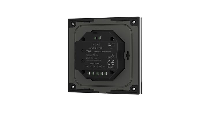 Сенсорная панель LED диммера DEYA с контроллером на 1 зону (T1-1), чорная фото