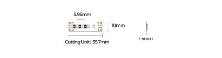 LED стрічка COLORS 168-3838-24V-IP33 15.7W RGB 5м (DA168RGB-24V-10mm) фото
