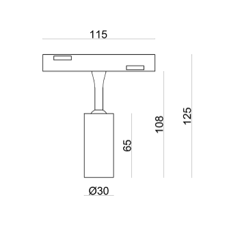 Lampa 3W 40&deg; CREE1304 240LM 4000K (ALMG-M03-1 4K WH)