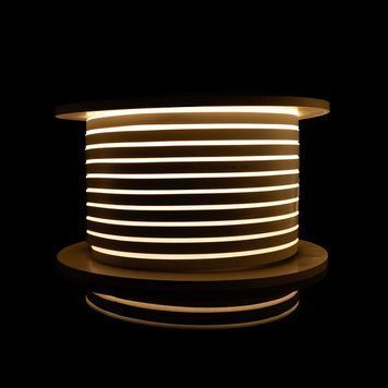 Neon LED PROLUM&trade; 8x16, IP68, 12V, seria "LF", ciepła biel, PRO