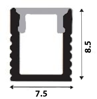 LED profile narrow, 2 meters (LS0807)